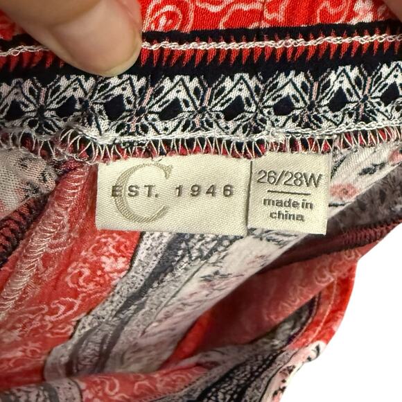 CATO Palazzo Pants Size 26/28 in Red, Blue and White - Picture 4 of 7